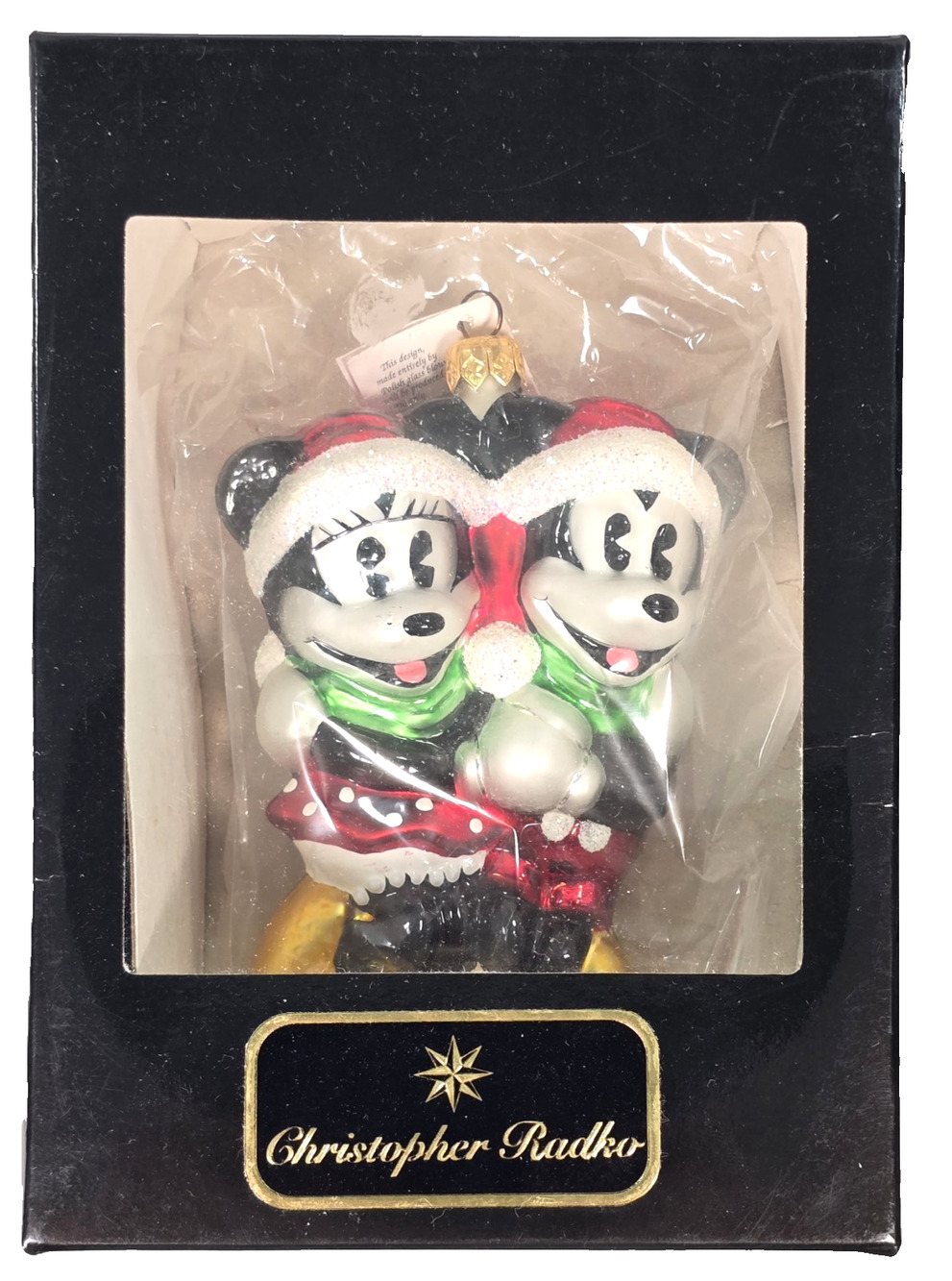Vintage Radko Disney Mickey Minnie Mouse HOLIDAY SKATERS Christmas Ornament New
